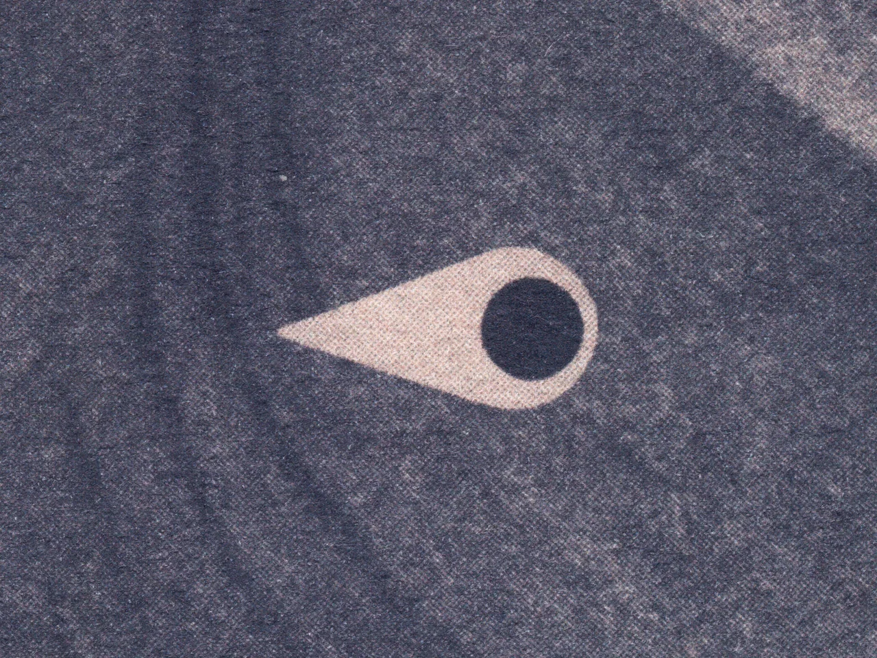Ephemera, 2025, by in vivo. Detail: the in vivo eye mark as a teardrop.