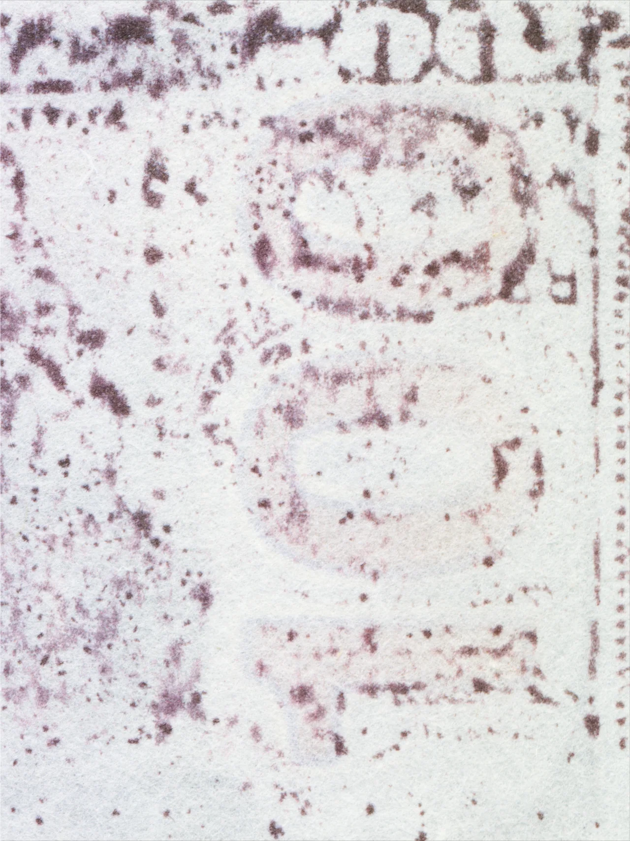 Perversion, 2025, by in vivo. Detail: the corner of the bill, almost illegible.